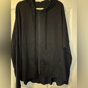 Women's Black Zip-Up Hoodie